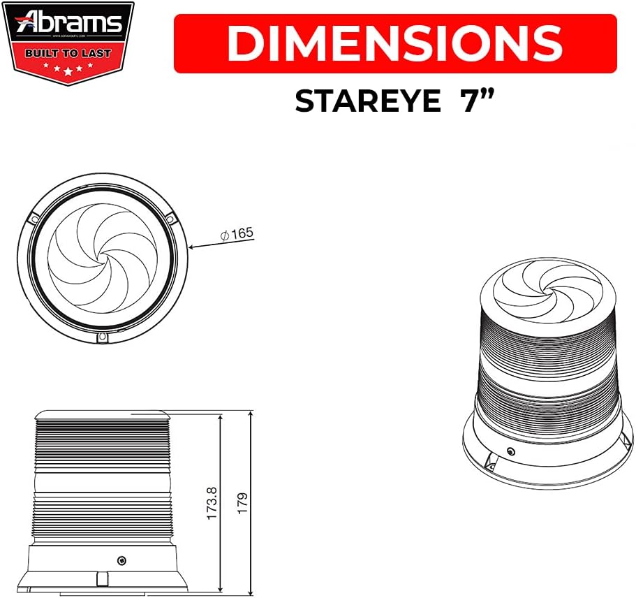 Balise LED à montage permanent StarEye série 7" - 36 W grand format SAE classe 1