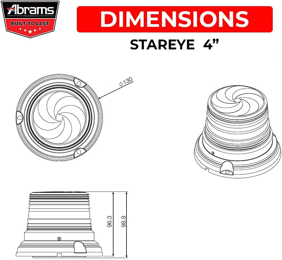 Balise lumineuse LED StarEye 4" à montage permanent et magnétique, classe SAE 1